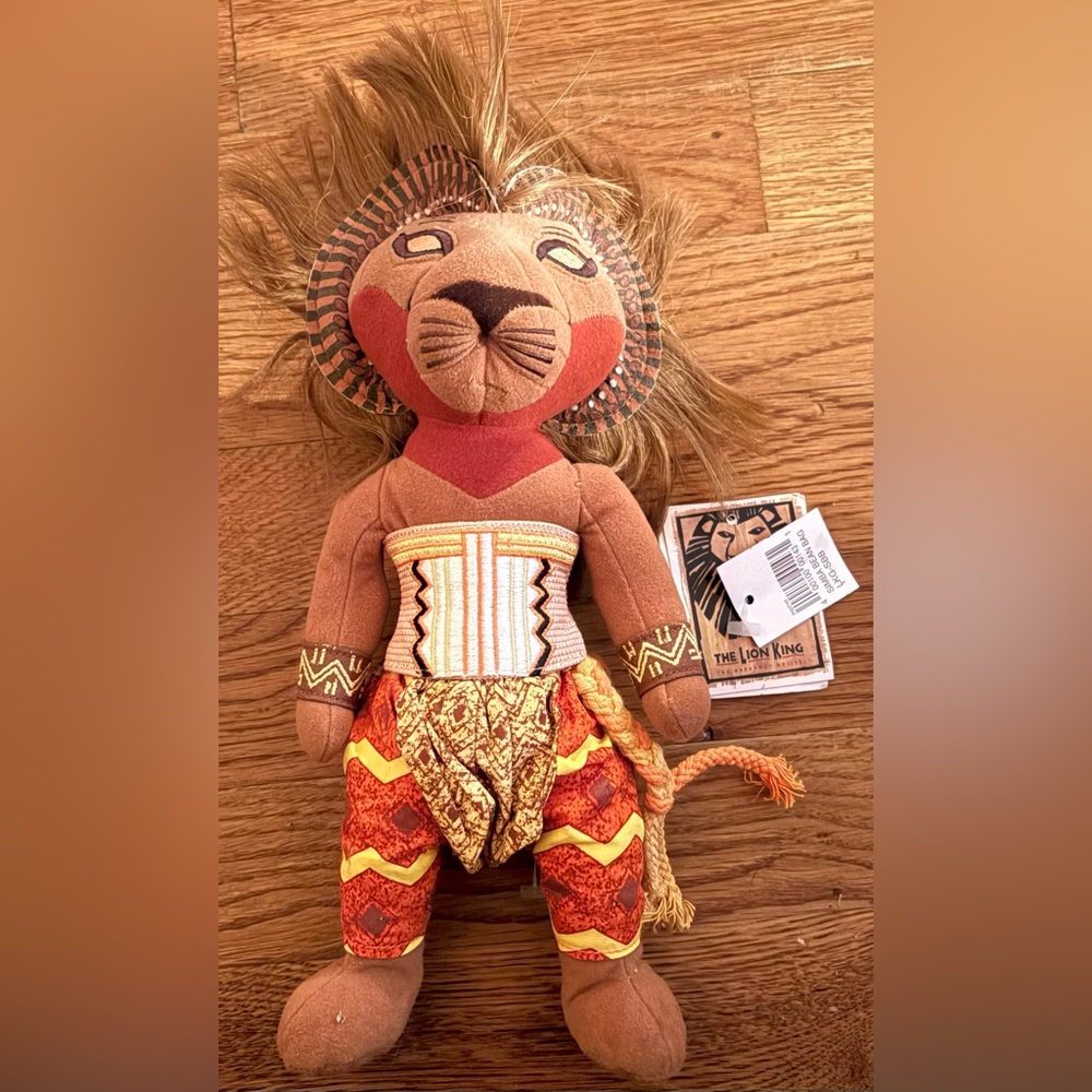 Lion King Simba Plush 14" Fox Theater Musical Broadway 2000 EUC, Vintage, NWT